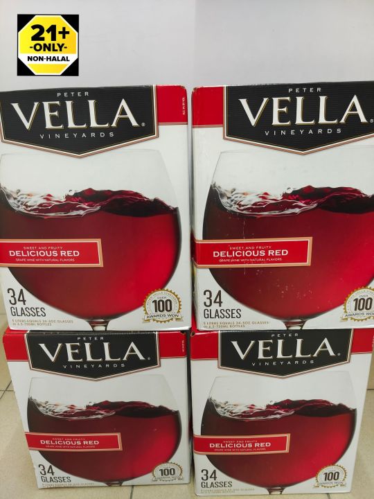 Peter Vella Red Wine 5L ⭐⭐⭐⭐⭐💯 Original Ready Stock 现货 2024 stock Lazada