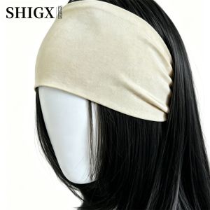 Sweat Absorbent Wide Solid Color Headband