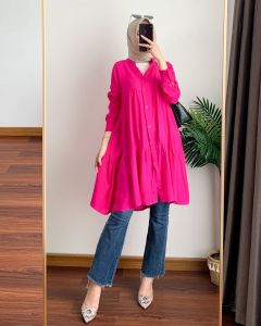MIKA TUNIK WARNA FANTA FUCHIA PREMIUM - ATASAN WANITA JUMBO BIG SIZE XXL MURAH - BAJU REMAJA KEKINIAN - FASHION MUSLIM LIMITED EDITION - KOREAN STYLE TERBARU - BISA COD