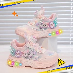 KUOBURENSHENG | Slip-resistant Waterproof Breathable Glow-in-the-Dark Girls Sports Shoes