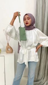 Friska Pouch Tas Dompet Wanita Handbag Nirmala Antiair Waterproof Tali Pendek