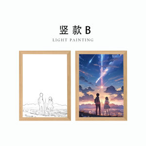 Your Name Transparent Poster Anime Peripheral Light Painting Photo Frame Decoration Hanging Painting Led Small Night Lamp Birthday Gift