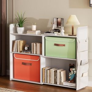 Simplify Modern Multi-use Solid Wood Shelf 8 Compartments