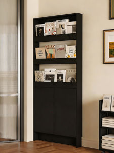 AMU·PIGGY | Retro Style Thin And Slim Multi-functional Bookshelf