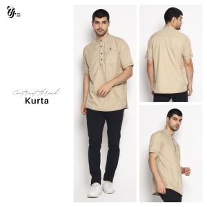 kurta reglan short sleeve / gamis Pakistan pria lengan pendek terlaris / kemeja Koko untuk anak muda bisa formal dan kasual baju muslim hijau sage