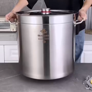 4PCS Stainless Steel Stock Pot Set with 4 Lids 24/26/28/30cm Soup Cooking Pot