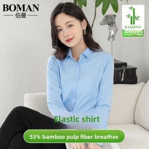 Boman | Elastic Long-sleeve Professional Ladies Shirt