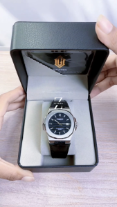 GAVITEN Jam Tangan Pria GAVITEN GV 107 Silver Black Original Garansi Resmi 1 Tahun Leather