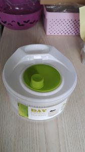 High Capacity Salad Spinner Vegetable Fruit Dryer Drainer Colander Plastic Bowl Pemutar Salad 手动蔬果甩干器