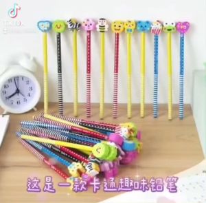 Bút chì gỗ Fimy M33 đầu tẩy hoạt hình hình thú dễ thương ngộ nghĩnh