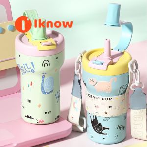 I know 2025 Stylish Insulated Tumbler for Women | Home & Student Use | Portable Double-Wall Sippy Cup with Straw | High-Quality Coffee Mug