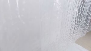 【SG】180 x 180CM Shower Curtain Clear Shower Curtain Liner Waterproof With 12 Hooks Shower Curtain for Bathroom