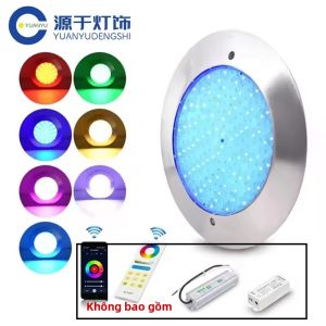 Đèn LED RGB Dưới Nước 12V IP68 18W 25W 35W Điều Khiển Bằng Ứng Dụng Di Động Dùng Trang Trí Hồ Bơi Đài Phun Nước Chất Liệu Thép Không Gỉ Tự Chứa Năng Lượng