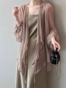 Sun Protection Sheer Blouse Loose Mid-long Kaftan