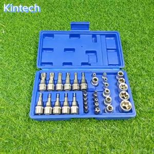Bộ khẩu E 34 chi tiết đầu vặn nhỡ 3/8 Kintech