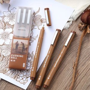Brown Fineliner Marker Pens Waterproof Sketching Micron Pens Pigment Liner for Artist Illustration Sketching Anime Manga Drawing