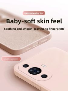 Huawei Nova11 Liquid Silicone Phone Case Slim Lightweight Womens Edition Pure Color Simple Design Full Lens Protection Anti-Fall