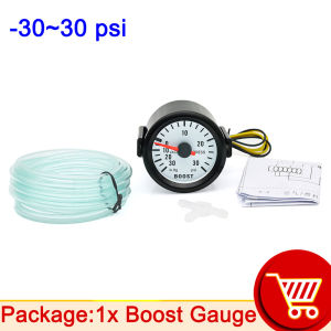 AD Universal 52mm Bar Blue Led Light Pressure Turbo Boost Gauge Meter With Sensor 、Holder 12V Boost sensor Car Accessories