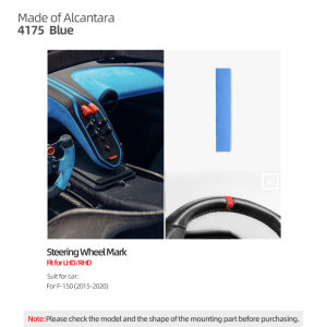ALCANTARA | For Ford F-150 SVT Raptor 2015-2020 Made of Alcantara Carbon Fiber Steering Wheel Top Marker Trim Sticker Car Interior Accessory