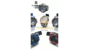 [ANTI AIR] Jam Tangan Digital Sporty Strap Rubber Premium Free Box | Jam Tangan Cewe Cowo 641 LASIKA