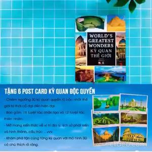 Combo sách Kỳ quan thế giới và Sách Ai cập cổ đại - Tổng hợp kiến thức bách khoa về địa lý lịch sử - Á Châu Books bìa cứng in màu