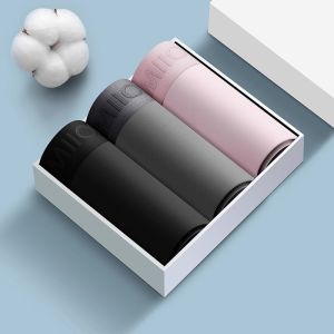 miiow | Mens Breathable Cotton Underwear Sporty Boxer Shorts Pure Cotton Sweat Absorbent Mid Waist Simple Style For Teens And Young Men