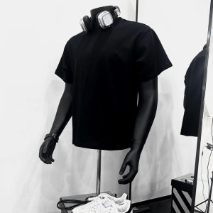 Heavyweight Short Sleeve Mens T-shirt 300g Pure Cotton Half Sleeve American High Street Style Cleanfit Shoulder T-shirt