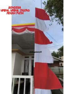 Bendera Umbul Umbul Zigzag Merah Putih Polos Bendera Indonesia Kualitas Terbaik