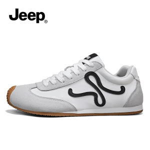 จี๊ป | รองเท้าผ้าใบกีฬา JEEP สำหรับผู้ชาย ฤดูใบไม้ร่วง/ฤดูหนาว ส้นแบน ทรงลำลอง สวมใส่สบาย เหมาะกับทุกวัย รองเท้าสไตล์อเมริกัน
