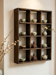 Wall Mounted Multi-level Tea Ware Storage Display Rack
