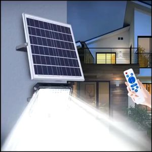 Lampu Tenaga Surya 1500W solar cell 24 Jam Otomatis Outdoor IP67 tahan air otomatis Dengan Remote