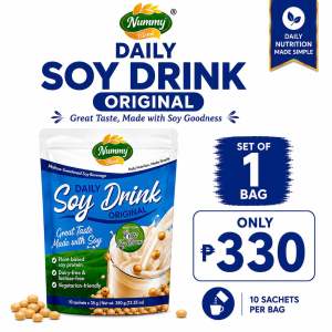 Nummy Blend Original Soy Drink Powder 350g (10pcs) – Healthy Soya Milk Drink | Plant-Based Protein Non-Dairy Powdered Milk | Healthy Drinks
