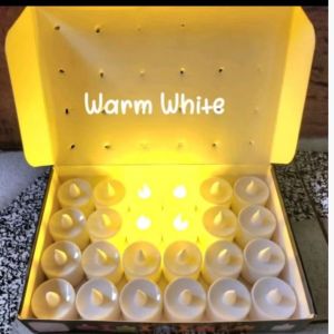 24&50Pcs Lilin Elektrik ( 1 Kardus ) Warna Warm White