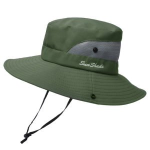 Swokii | Female Ponytail Hole Fisherman Hat Womens Ladies Summer Sunshade Wide Brim Foldable Sun Hat Anti-UV Beach Visor Caps Hats