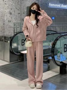 Shalldoer | Fashion Tracksuit Set Hooded Jacket and Wide-leg Pants