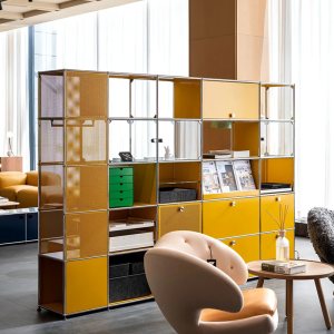 USM Haller Mid-Ancient Custom For Home Module Bookcase Storage Rack Stainless Steel Living Room Wine Cabinet Showcase