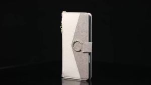 szhaiyu | Crossbody Lanyard Zipper Wallet with Card Holder Phone Case for IPhone Duo 18 Fold Wrist Strap Flip Leather Shockproof Cover