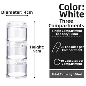 YUEYOUXIN | Daily Dose Mini Portable Food Grade Airtight Elegant Moisture-proof Pill Box Small Size