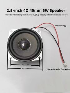 Small Speaker Horn 2.5 Inch round Square Audio Sound Box 4 Ohm 8 Ohm 5 Watt DIY Loudspeaker for Audio And Video Appliances