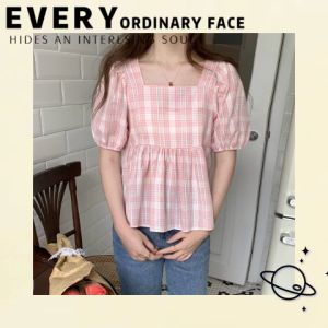 KDAShop รุ่นใหม่มาแรง💢 เสื้อผู้หญิงพร้อมส่ง เสื้อแฟชั่นมาใหม่ล่าสุด ดีเทลน่ารักสวยจึ้งใจมาก ใส่แล้วหุ่นเพรียว ลวดลายตารางสีพาสเทลน่ารักมาก รีบมาตำเลยค้าบ🎀