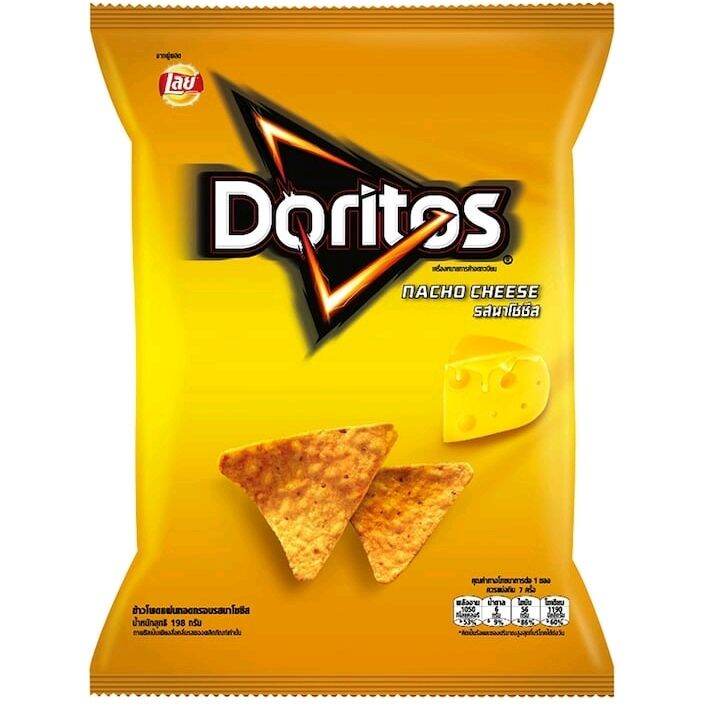 โดริโตส ข้าวโพดแผ่นทอดกรอบรสนาโชชีส Doritos Tortilla Nacho Cheese 57g ...