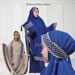 Mukena lesti Dewasa 3 in 1 Aileen Tas bisa jadi sejadah mukenah cringkel airfllow
