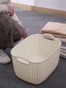 Handheld Plastic Imitation Wicker Storage Basket