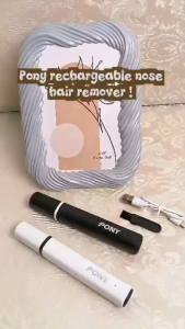 PONY Electric Nose Hair Trimmer Waterproof Portable Double-Edged Blade Nose Trimmer Rechargeable Home Travel 电动鼻毛修剪器