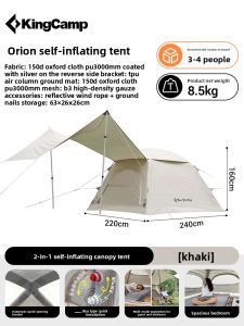 Kingcamp | 2-in-1 Tent Shelter Portable Auto Inflatable Camping Tent
