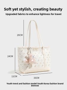 Fashionable Cartoon Print Large Capacity Tote Bag Womens Commuter Bag Underarm Bag for Class And Commuting Dual Shoulder Strap