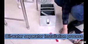 Oil-water separator Stainless Grease Trap Oil-Water Separator High Quality Stainless Steel 8 lbs 5GPM Gallons per minute stainless steel Grease Trap For Restaurant Kitchen oil Filter Free Accessories Sewage Treatment Filter Top Inlet