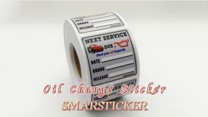 Kartu Stiker Ganti Oli Mobil 100PCS: Aksesoris Bengkel Mobil & Stiker Label Service