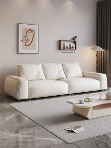 Cream Colored Sofa Suitable for Small Apartments with Durable and Comfortable Fabric
