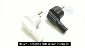 Steker L Bengkok Arde Murah VISERO SNI Putih Hitam Colokan Listrik